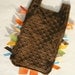 Urban Zoologie Owls Ribbon Tag Baby Blanket and Chocolate Brown Minky Blankie Lovey Lovie Baby Gift
