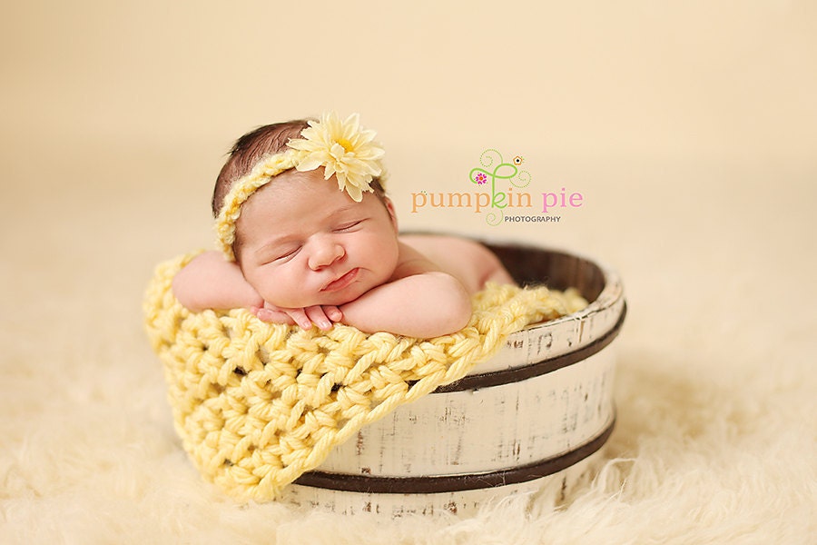 Buttercup Newborn Baby Blanket Photo Prop