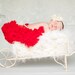 White Mongolian Faux Fur Rug Nest Photography Photo Prop 27x20 Newborn Baby Toddler Mat