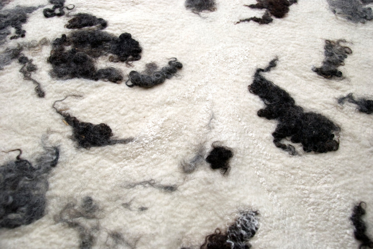 hand felted blanket 'clouds' SALE
