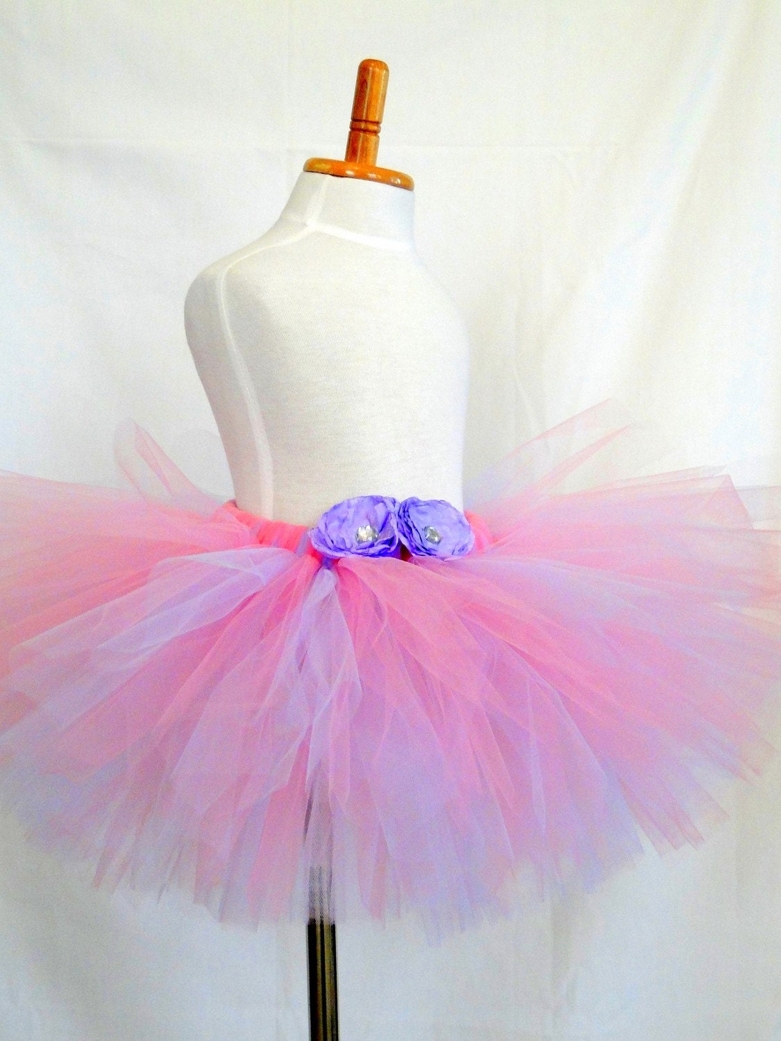 Flutterby Lavender and Pink Girls SEWN tutu - 9.5 inches