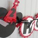 Minnie Mouse Birthday Banner - customized with childs age Red/Black