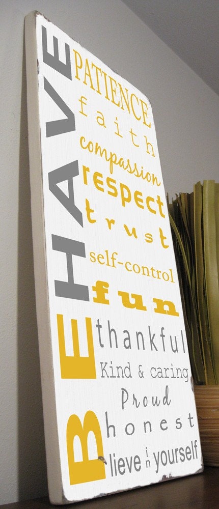 Custom listing for ruby1508 -Family Rules Sign - Typography Word Art on wood  in Weather Worn White, and custom colors