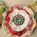 Colorful Garden Party Fabric Flower Statement Necklace