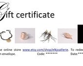 Gift certificate 50 dollars for Mokume jewelry