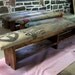 Reclaimed wood and recycled coffee sack monster benches