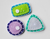 Phytoplankton Magnet Set - Blue Green Algae Purple Bacteria and Diatom - Biology Ecology Microbes