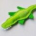 Earth Day - Renewable Fiber - American Alligator Stuffed Wool Animal - Cute Soft Sculpture Toy - Felt Plush - Spring Green