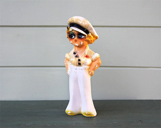 Vintage Chalkware Sailor Girl