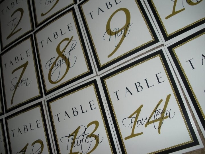 Elegant Wedding Table Numbers - Digital Files Il_170x135
