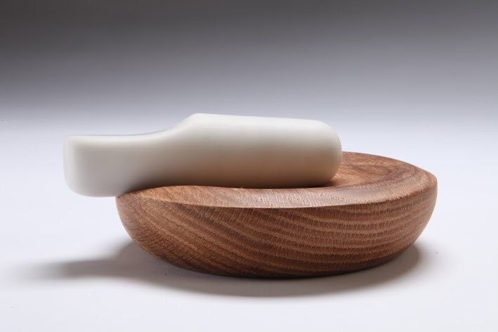 Marble and Oak, Mortar and Pestle