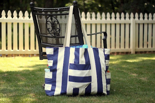 The Big Mommy Bag - Giant Beach and Pool Tote Bag CHOOSE YOUR FABRIC Chevrons, Stripes, Geometric