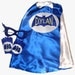 Custom Embroidered Vintage Bat Superhero Pack with Cape, Cuffs, and Mask