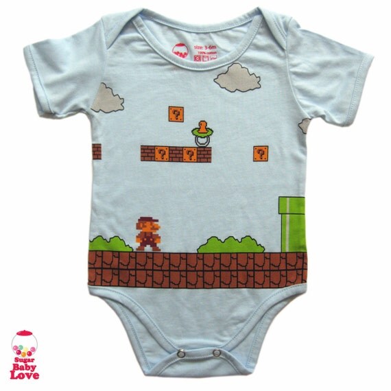baby super mario onesie