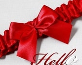 Wedding Garter, Boudoir Garter, Bridal Garter, Prom Garter -  Apple Red Garter Single Other Colors Available - SM/MED
