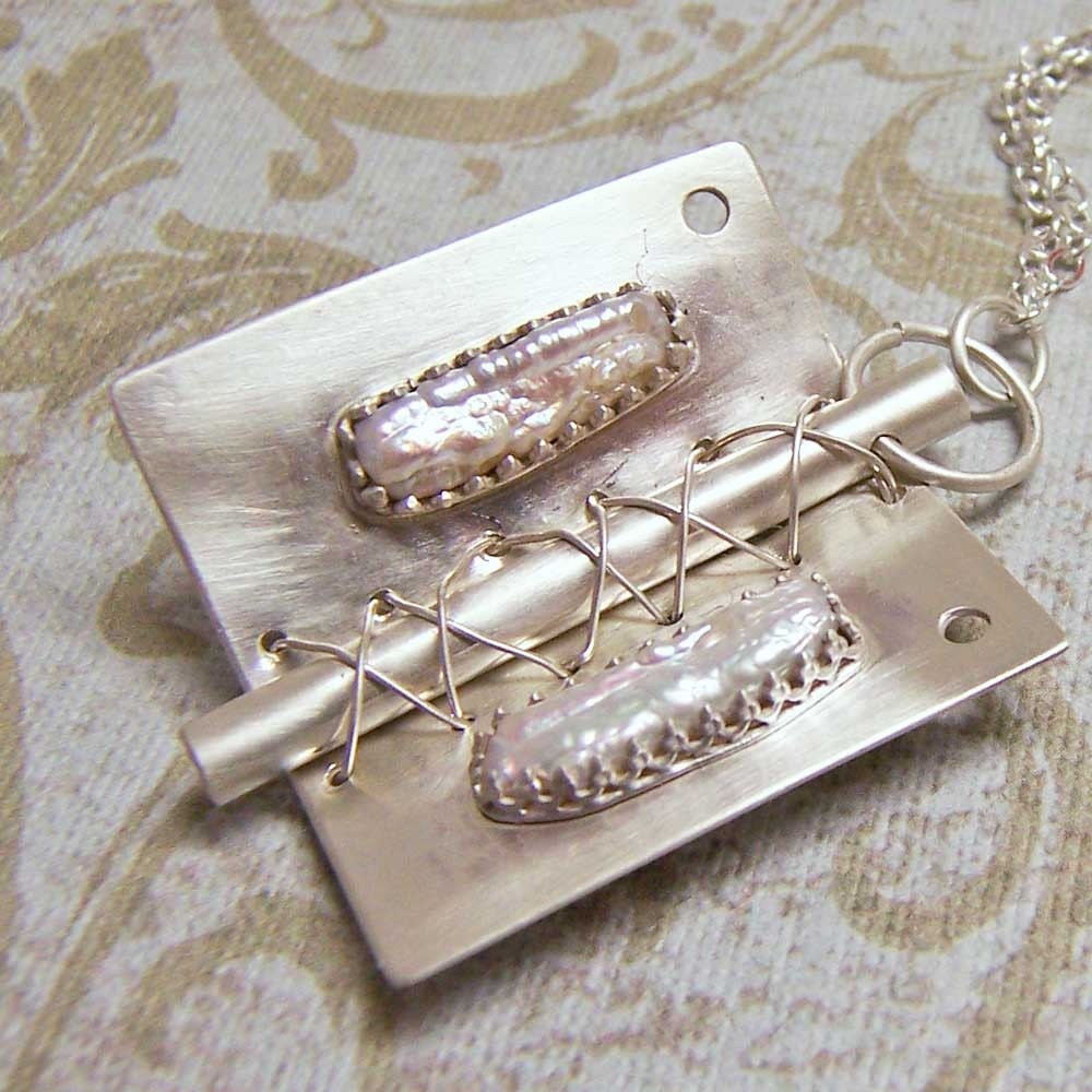 Sterling Silver Pendant with Freshwater Pearls