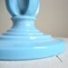 Scroll Pattern Blue Milk Glass Compote by Imperial Glass Co., circa 1960