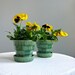 Two Vintage McCoy Pottery Flower Pots in Green -- Small