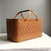 Vintage Woven Picnic Basket for Summer Lunches in Brown