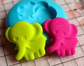 Elephant (16mm) Silicone Flexible Push Mold - Miniature Food, Cupcake, Jewelry, Charms (Resin, Paper Clay, Fimo, Wax, Gum Paste, Fondant)