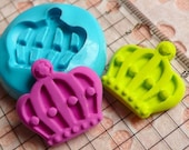 Crown (23mm) Silicone Flexible Push Mold - Jewelry, Charms, Cupcake (Resin, Epoxy, Clay, Fimo, Premo, Sculpey, Wax, Gum Paste, Fondant)