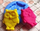 Owl (15mm) Silicone Flexible Push Mold - Jewelry, Charms, Cupcake (Clay, Fimo, Sculpey, Premo, Resin, Epoxy, Wax, Gum Paste, Fondant)