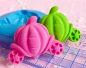 Cinderella Pumpkin Carriage Mold 27mm Flexible Silicone Mold Cupcake Topper Mold Fondant Gumpaste Resin Wax Fimo Polymer Clay Jewelry Mold