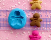 Gingerbread Man Mold 24mm Silicone Mold Flexible Mold Kawaii Kitsch Jewelry Charms Mold Cell Phone Deco Mold Sweets Cabochon Mold Clay Mold