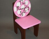 Time Out Naughty Chair in Pink and Brown with White Spots