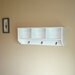Wall Shelf with Three Cubbies and Bronze Oil Rubbed Hooks
