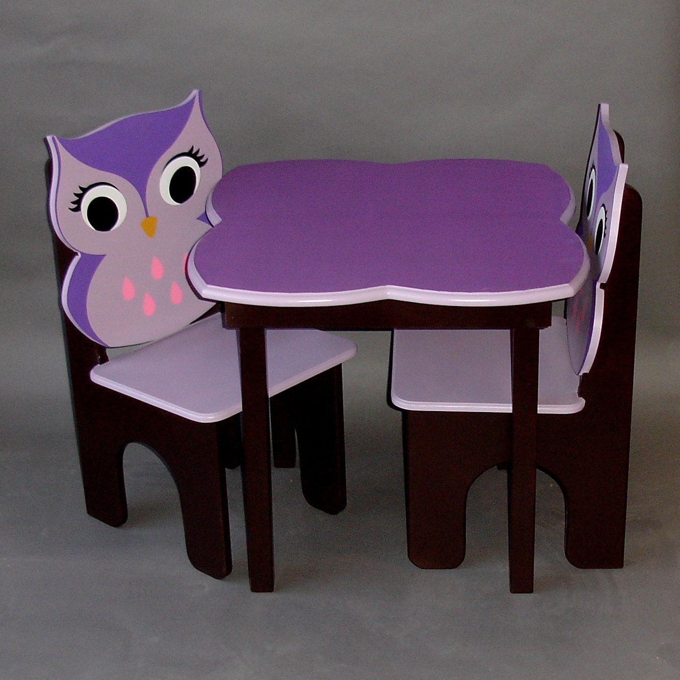 Chalkboard Owl Little Girls Table and Owl Chair Set
