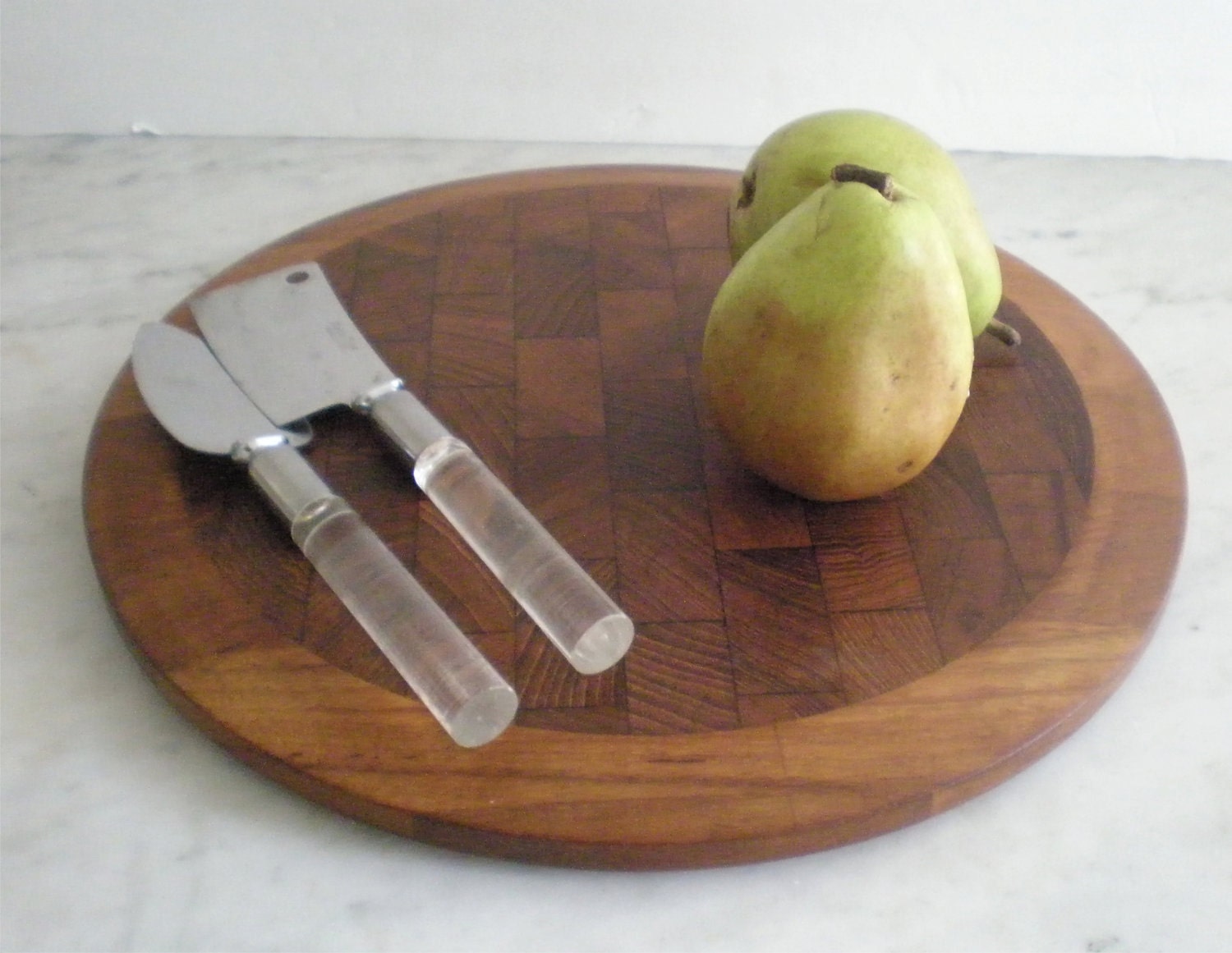 Dansk JHQ Circular Cheese Board and Knives / SALE