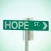 hope st. 8 x 8 photograh, home decor, green street sign, home decor, wall art