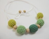 Nursing Necklace - Green Hues