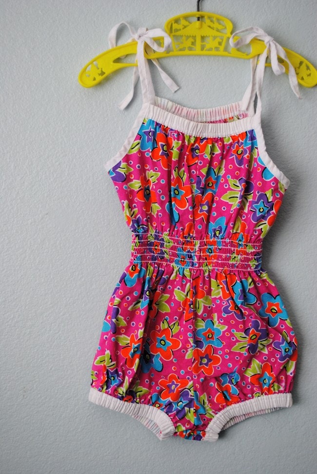 vintage toddler girl sun romper size 3T. 4T