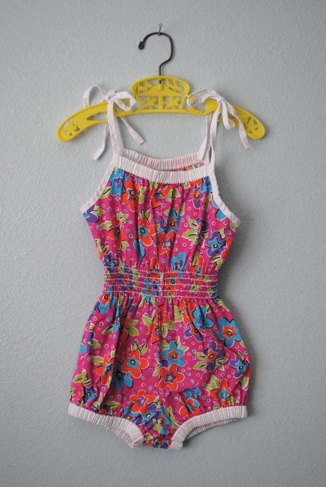 vintage toddler girl sun romper size 3T. 4T