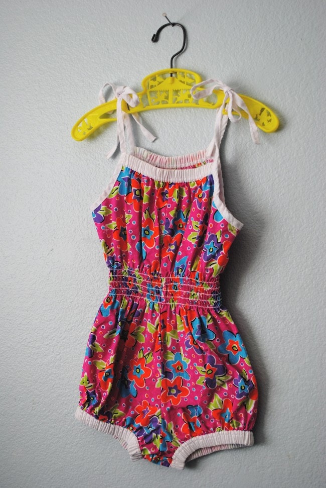 vintage toddler girl sun romper size 3T. 4T
