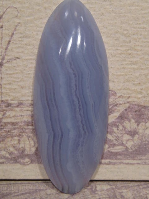 Blue Lace Agate cab ........  49 x 18 x 7mm ...........  (BLAc49187)