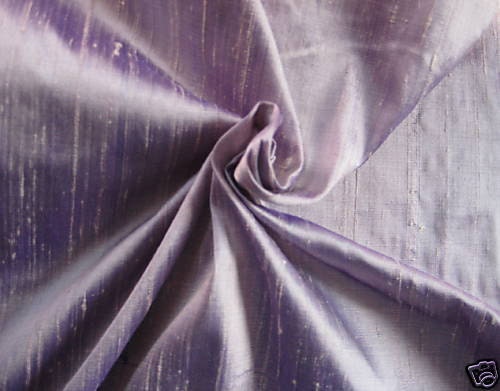 Purple Lilac Lavender iridescent 100% dupioni silk fabric yardage By the Yard 45" wide