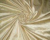 Light Cream or Beige 100% dupioni silk fabric yardage By the Yard 45" wide