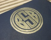 Custom Monogram wooden hand stamp - 10 to 14 business day turnaround