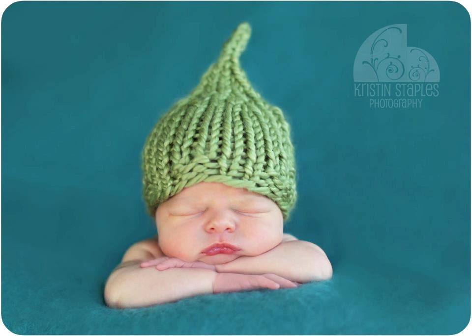 Little Pixie Knit Hat for Baby, Many Color Choices Available