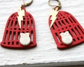 Harry Potter Inspired Earrings - Red Hedwig
