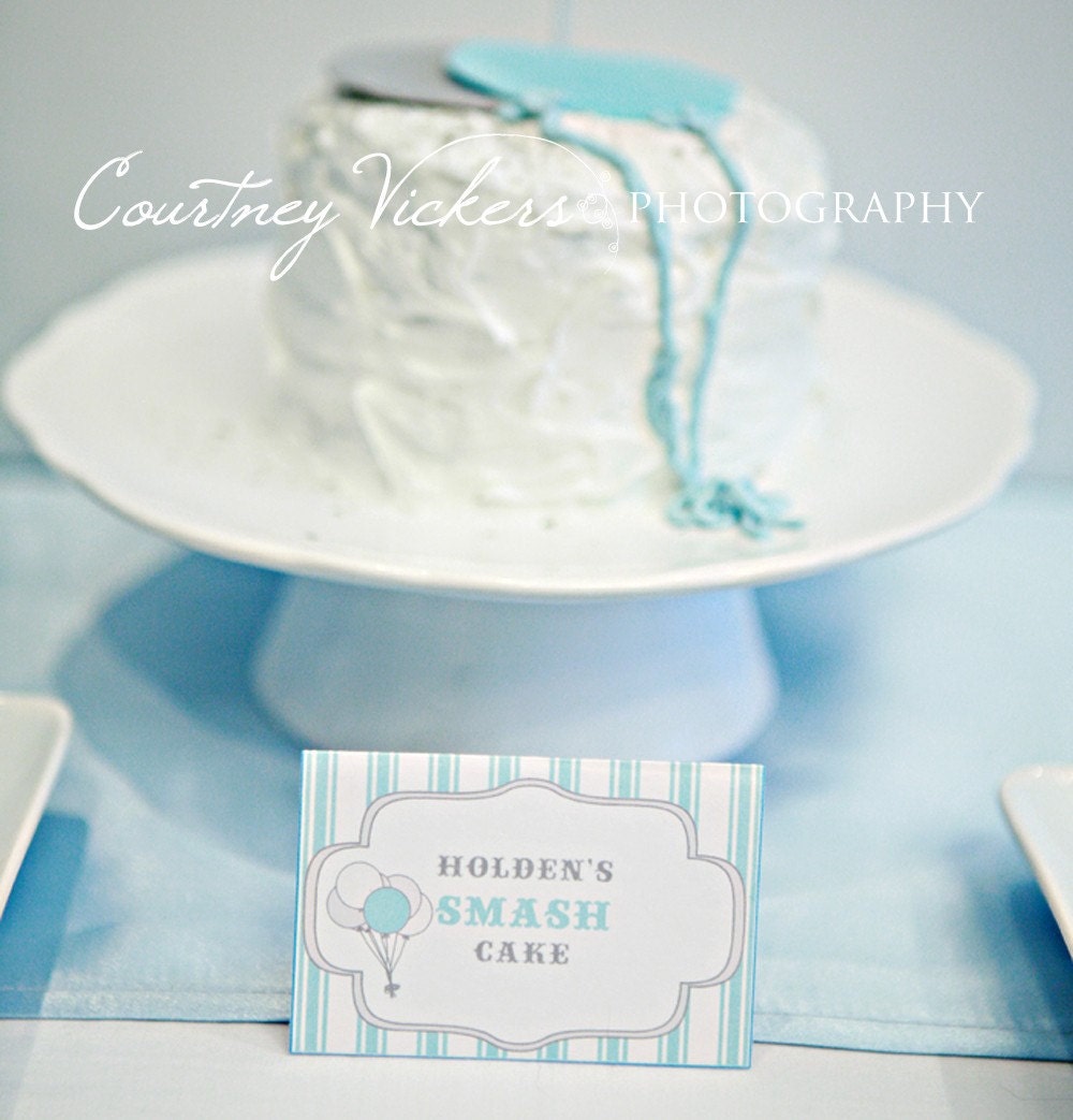Balloons Make Me Happy EDITABLE printable tent cards Il_170x135