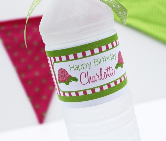 Preppy Turtle Printable Water Bottle Labels Il_570xn
