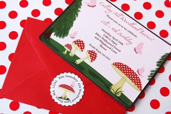 Woodland Fairy Printable EDITABLE Invitation Il_570xn