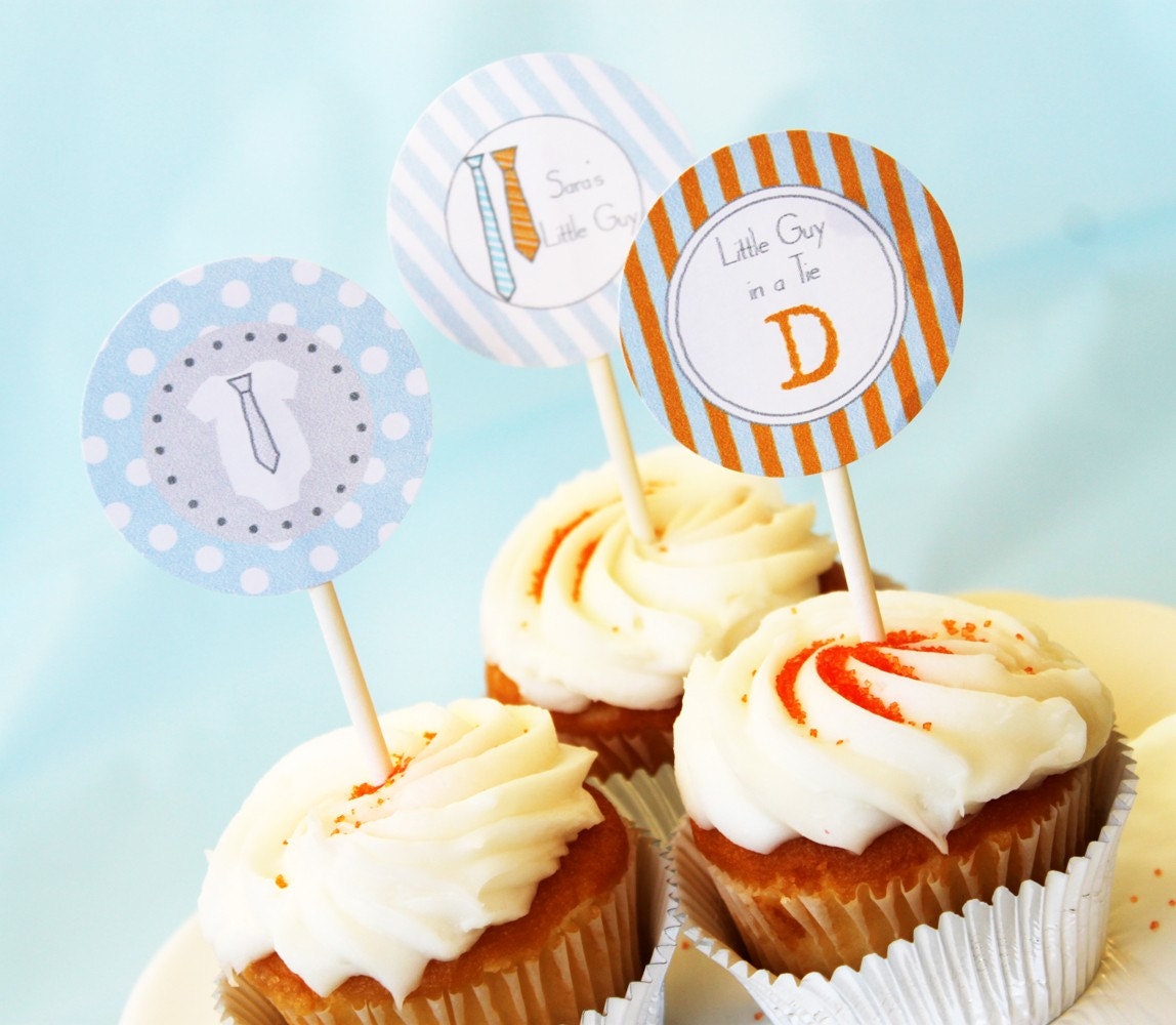 Little Guy in a Tie Printable Party Circles