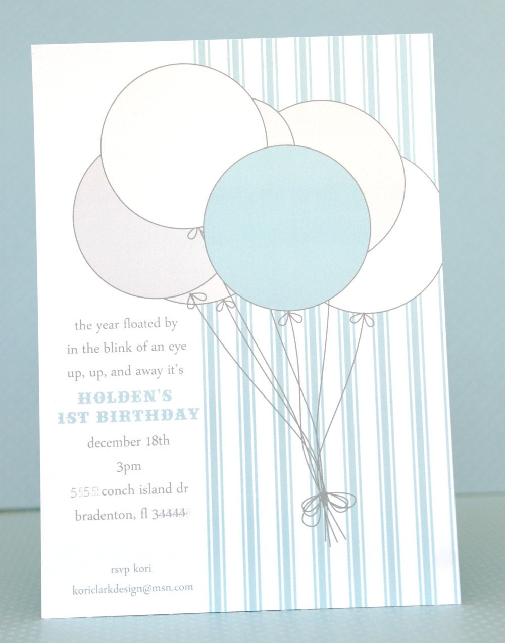 Balloons Make Me Happy Printable Custom Invitation