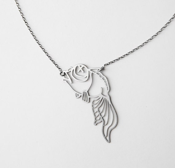 Tiny Stainless Pet Goldfish Necklace