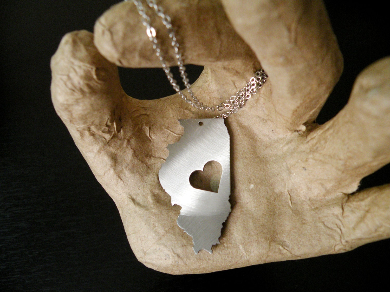 I Heart Illinois - State Necklace